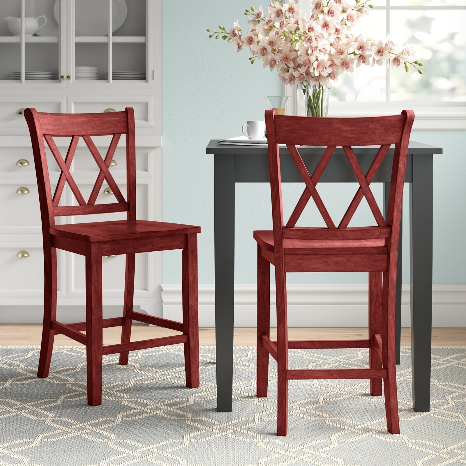 Shaker counter stools in a traditional design