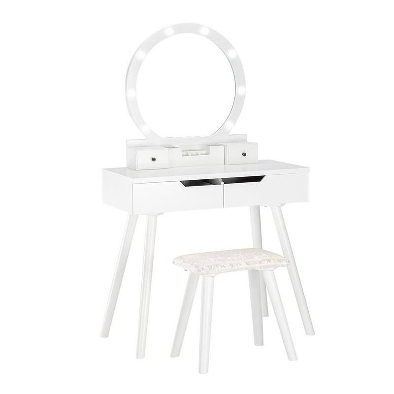 Sikeston 31.5'' Wide Vanity Set with Stool and Mirror