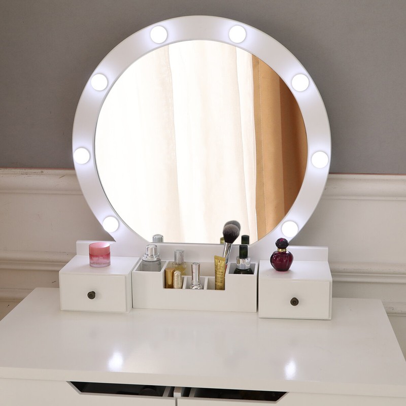 Sikeston 31.5'' Wide Vanity Set with Stool and Mirror