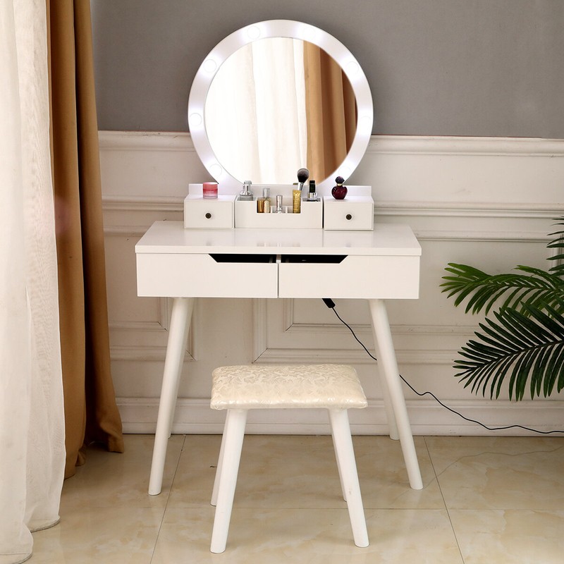 Sikeston 31.5'' Wide Vanity Set with Stool and Mirror