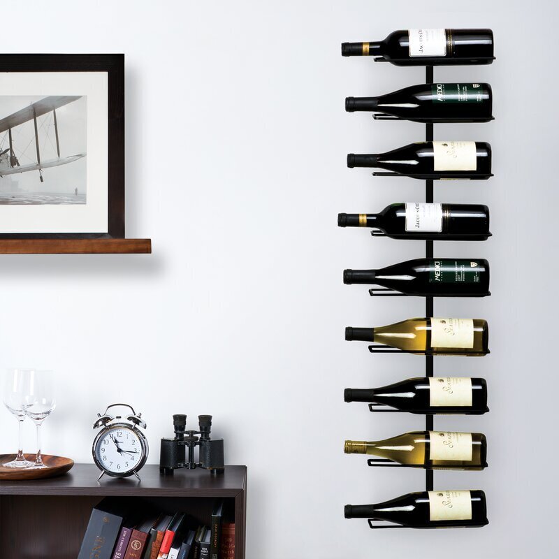 Simple and Useful Metal Wine Bottle Holder Wall Mount