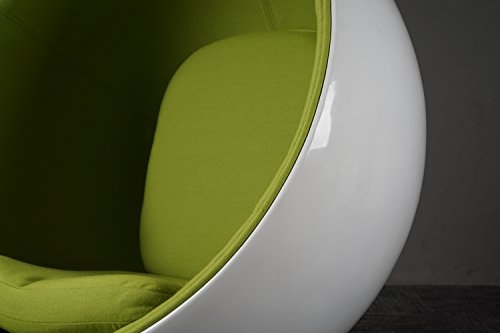 Simple Modern Fashion Style Living Room Ball-Style Fiberglass Chair (Green)