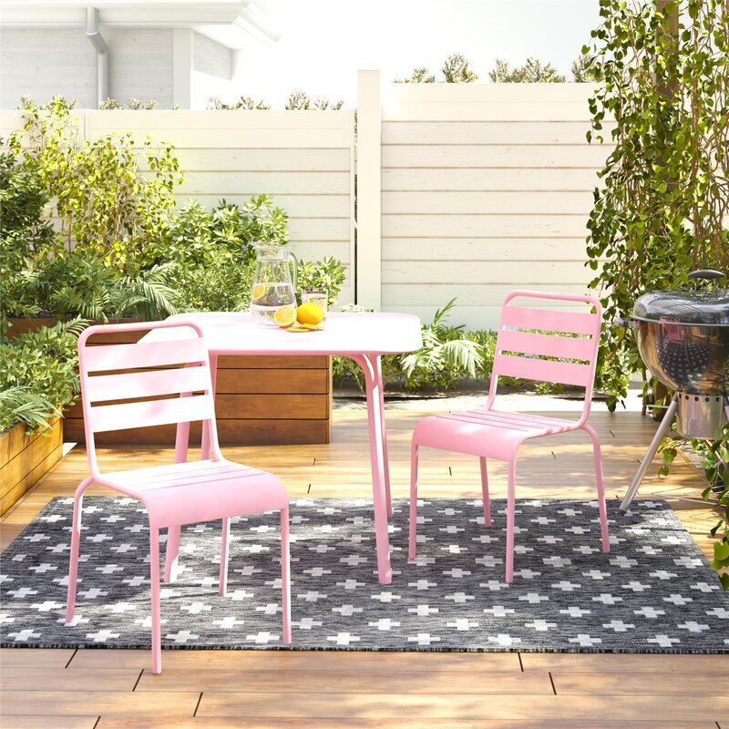 Simple Pink Garden Chair 