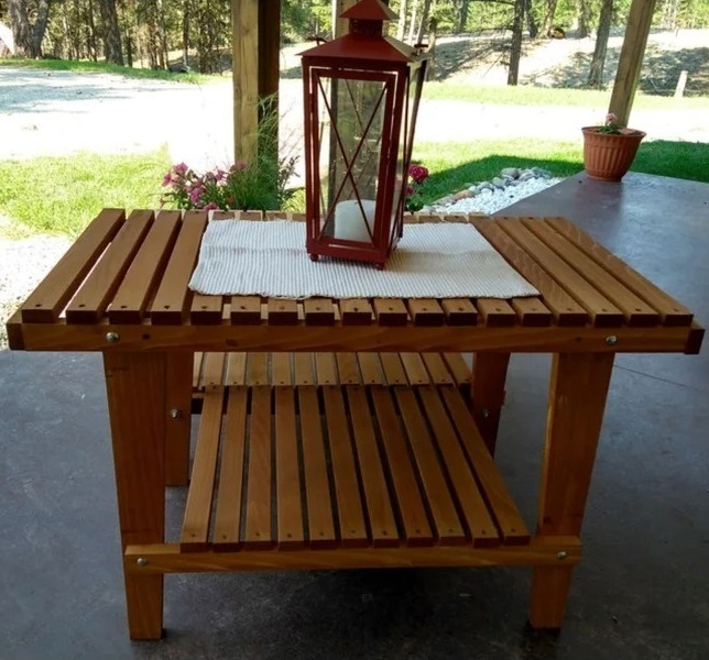Slatted Style Cedar Outdoor Table