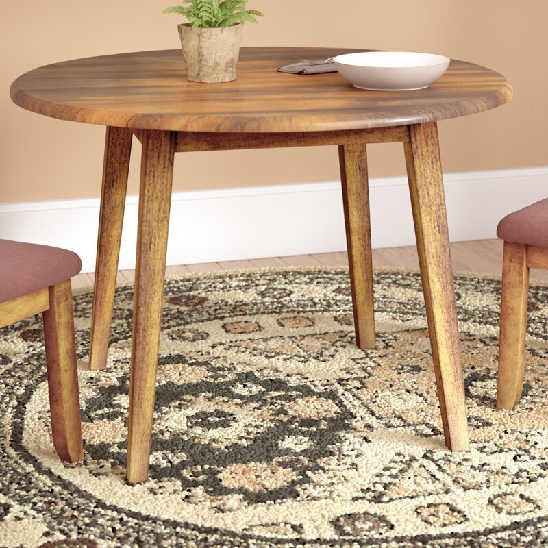 Small Round Solid Oak Table 