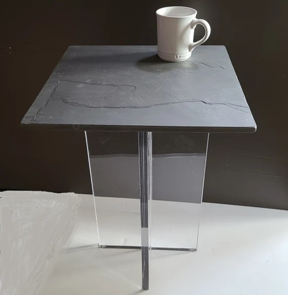 Small slate top coffee or end table