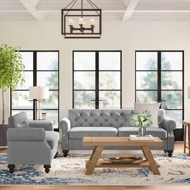 Sofa and Loveseat Country Living Room Furniture