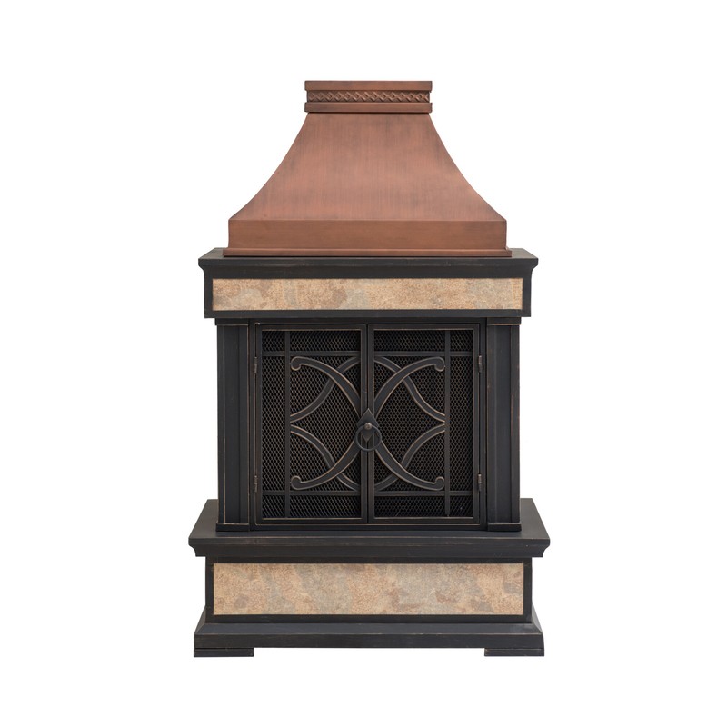 Sofie 56.7'' H Clay Outdoor Fireplace