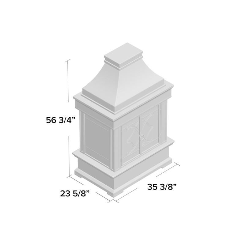 Sofie 56.7'' H Clay Outdoor Fireplace