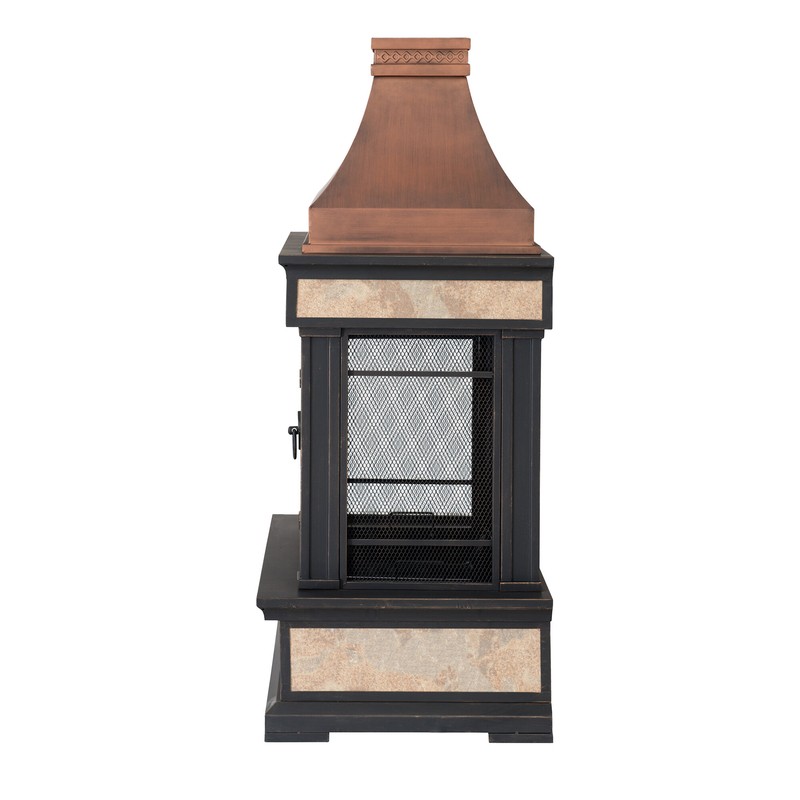 Sofie 56.7'' H Clay Outdoor Fireplace
