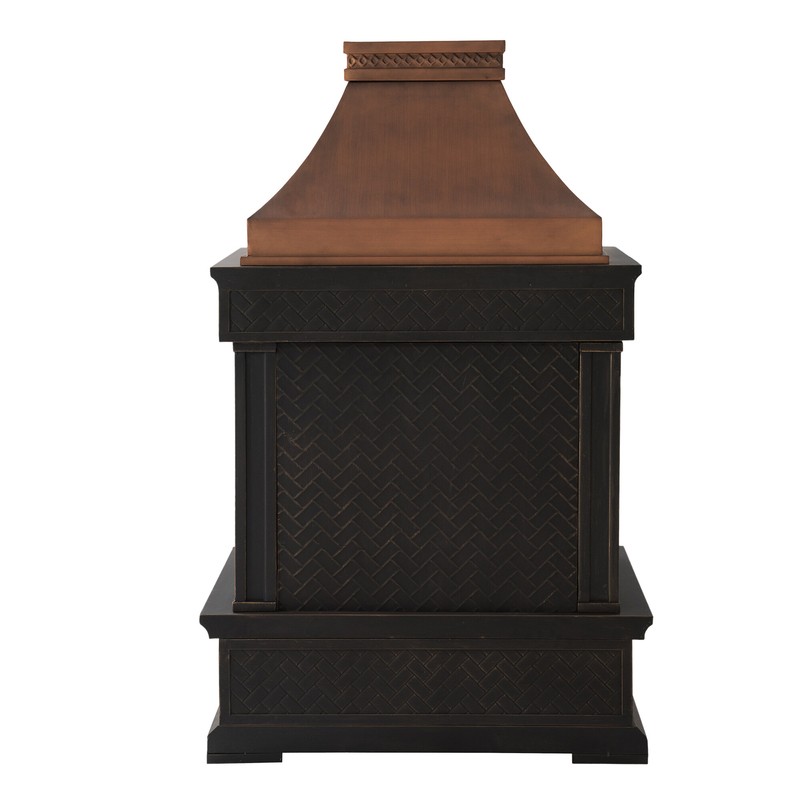Sofie 56.7'' H Clay Outdoor Fireplace