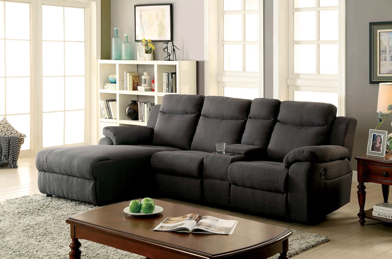 Soft Comfortable Three Piece Reclining Sectional