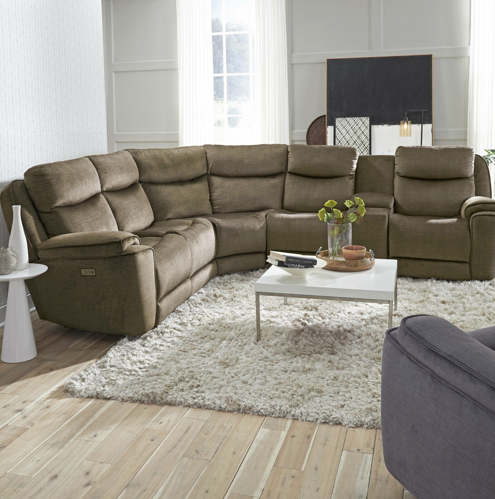 Soft Contemporary Reclining Sectional