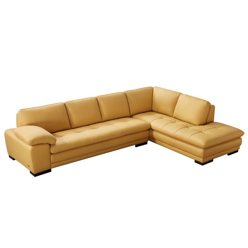 Soft, Wide Leather Sofa 