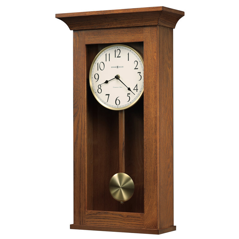 Solid oak wood shaker clock