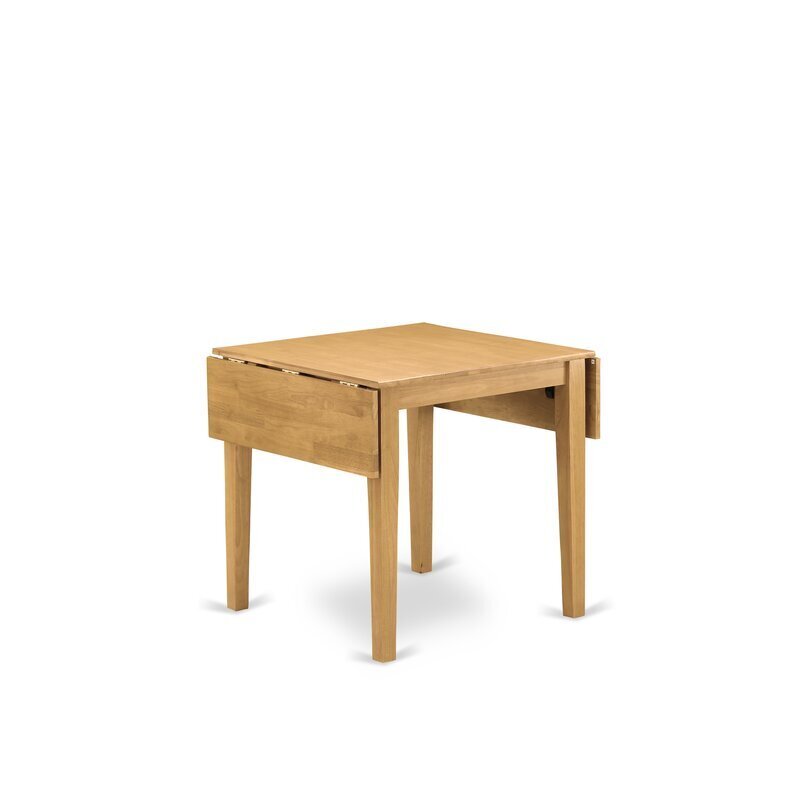 Solid rubberwood drop leaf table