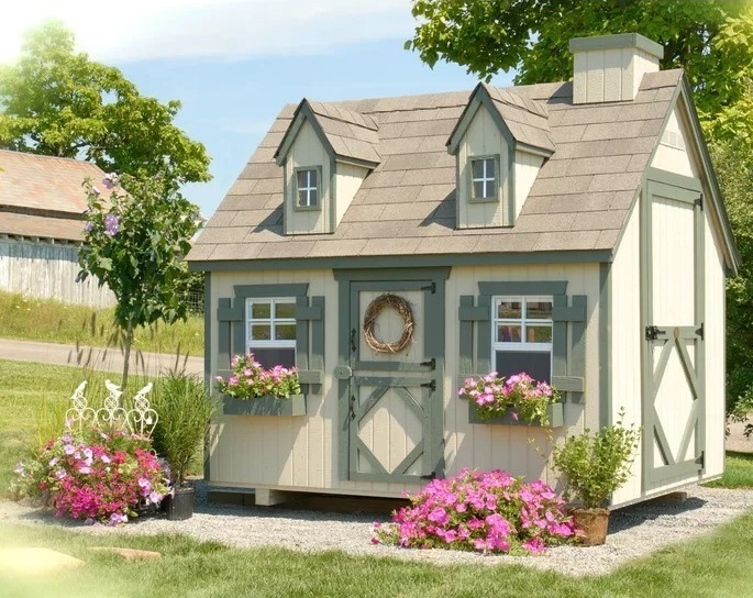 Solid wood Cape Cod themed playhouse