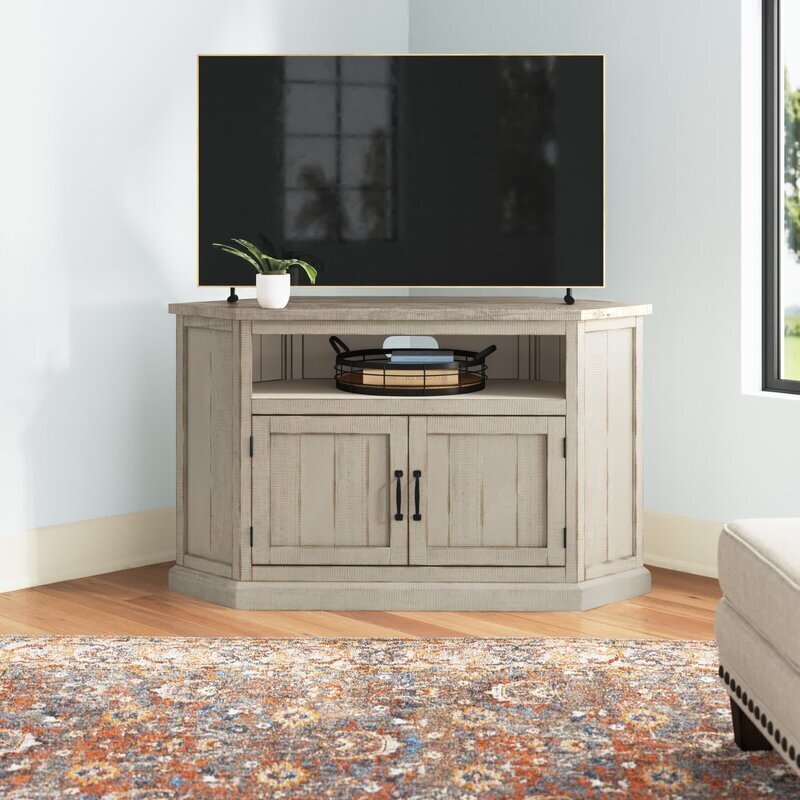 Solid wood corner tv stand