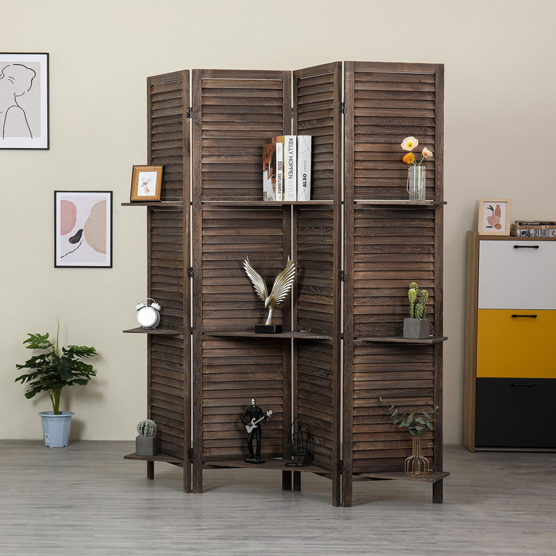 Solid Wood Divider With Shelves