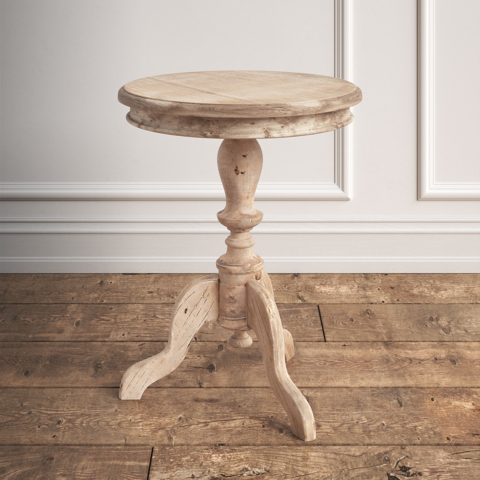 Solid Wood French Country End Table