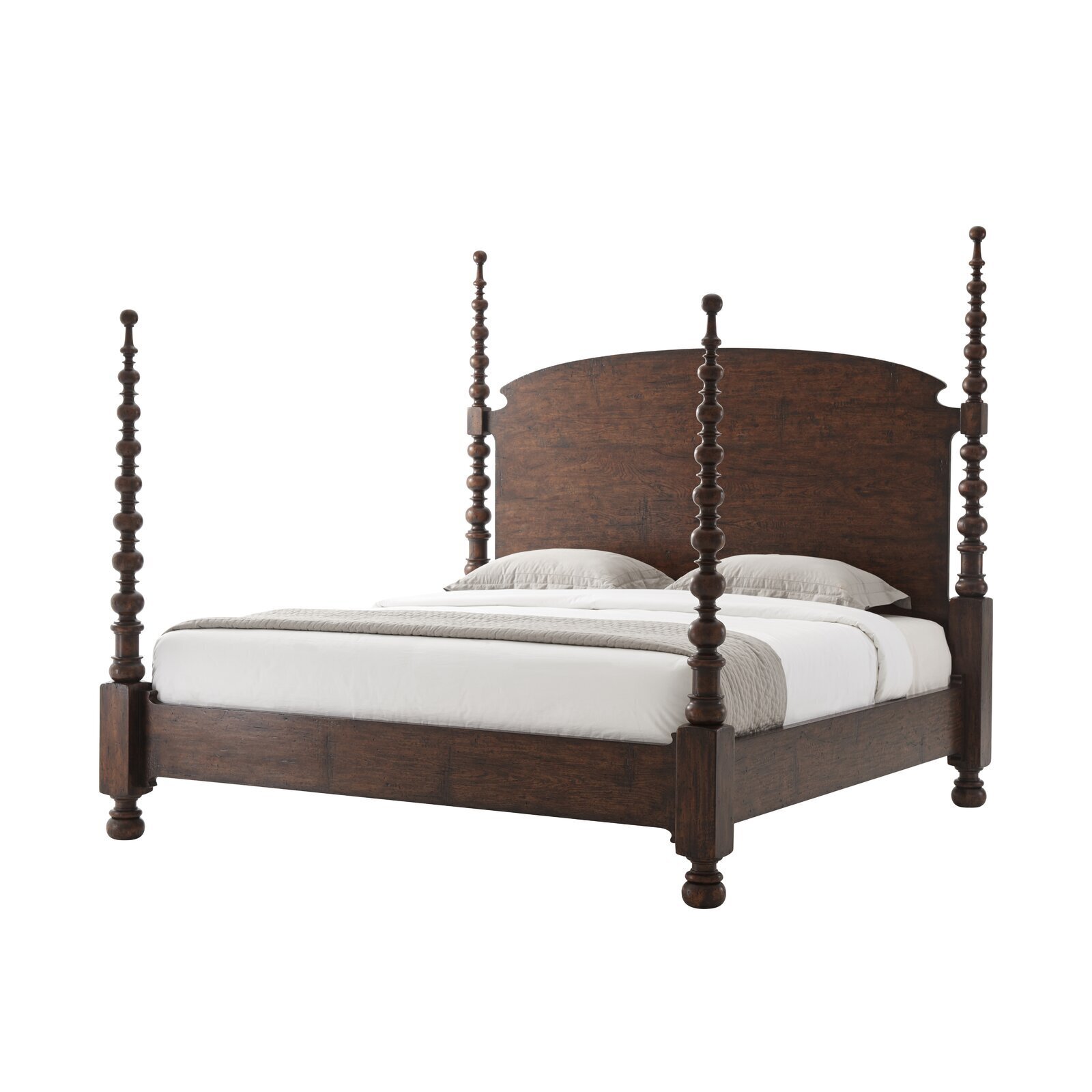 Solid wood poster bed