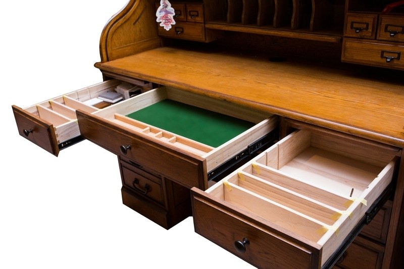 Solid Wood Secretary Desk with Hutch