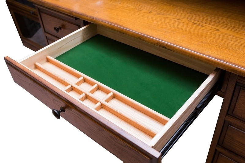 Solid Wood Secretary Desk with Hutch