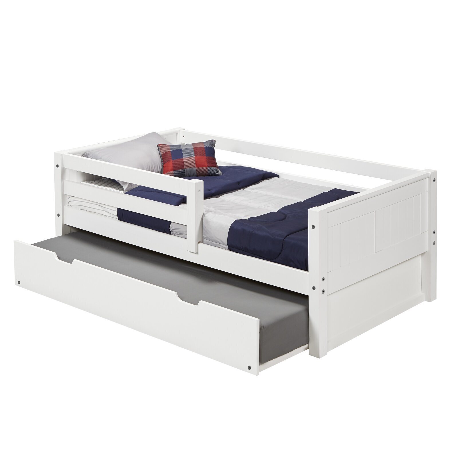 Solid Wood Toddler Bed With Trundle