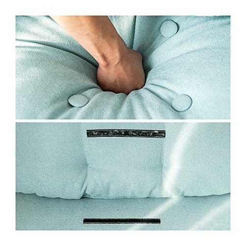 Souleden Folding Lazy Sofa Chair with Ottoman Adjustable Sofa Bed Thick Padded Linen Recliner Armchair Set Sofa Lounger Bed with Pillow for Living Bedroom Small Room Apartment Yellow