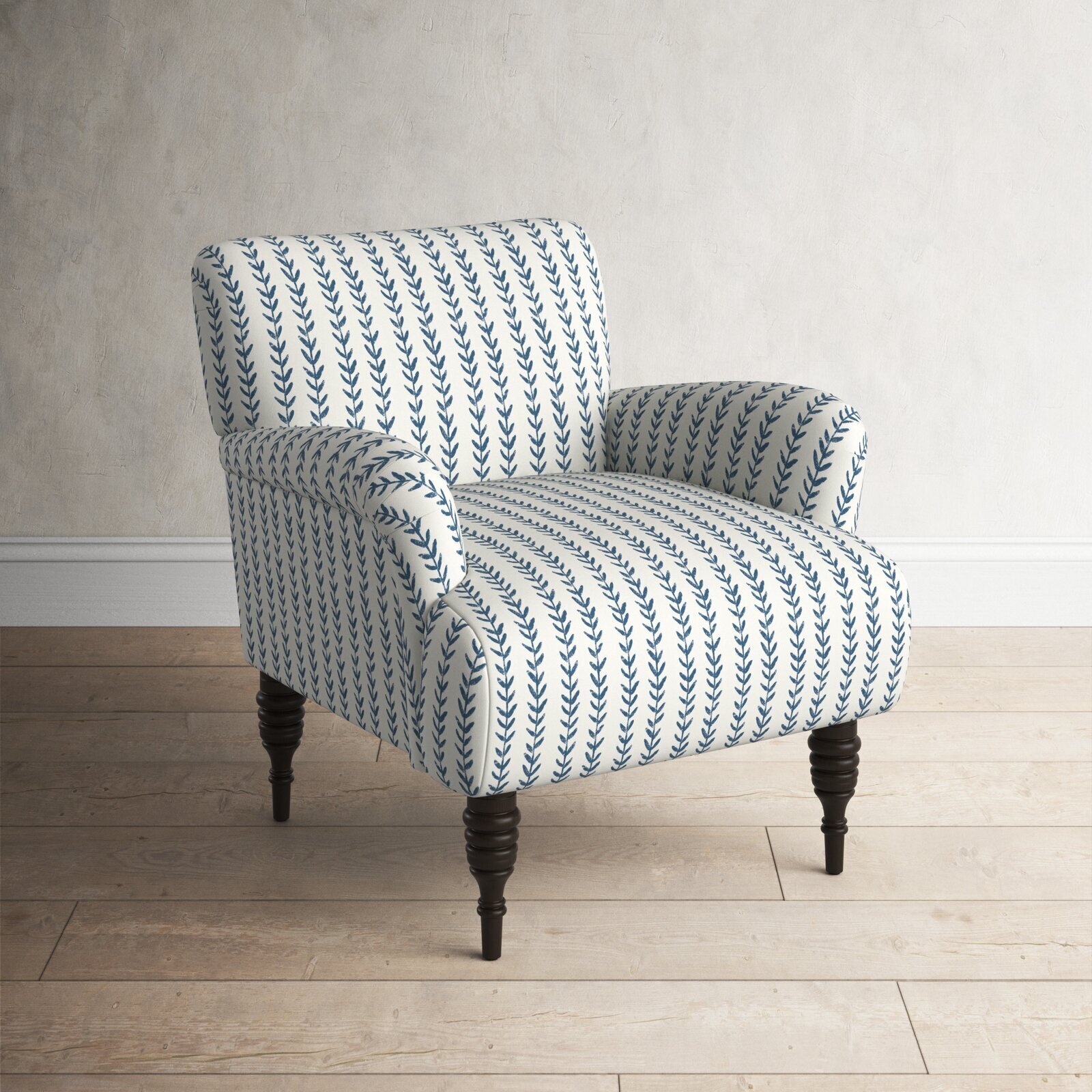 Southern Style Striped Armchair