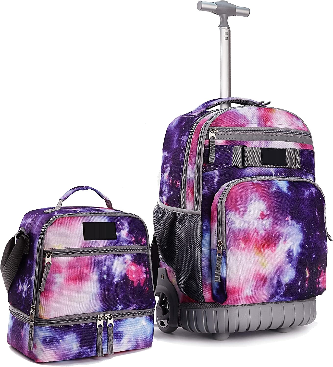 Space Themed Girl Backpack with Wheels