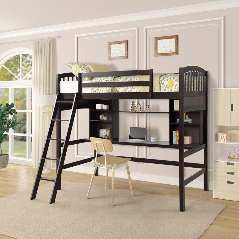 Loft Bed With Shelves Ideas on Foter