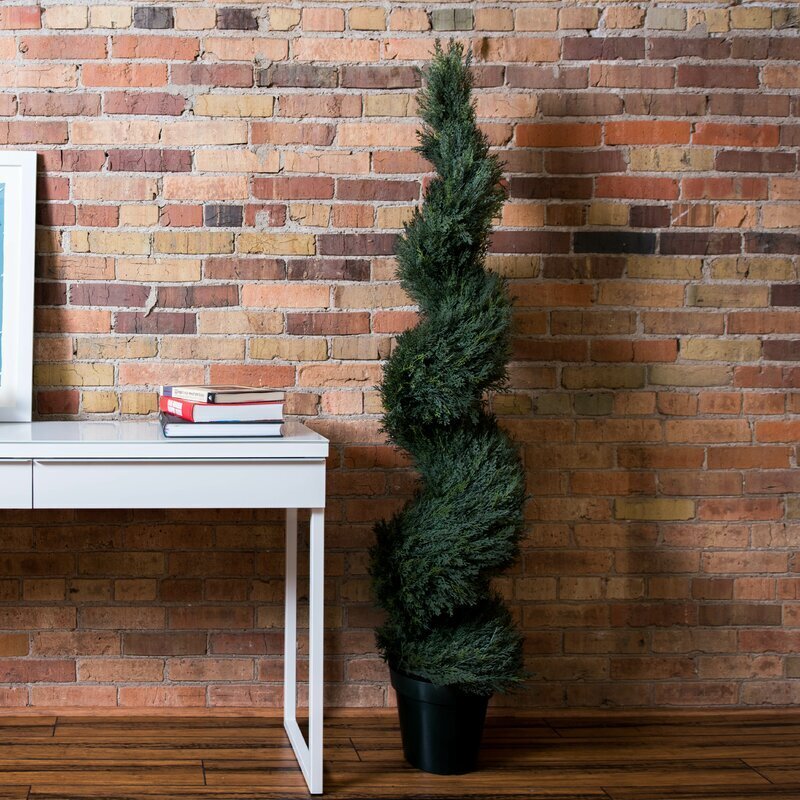 Spiral artificial topiary tree