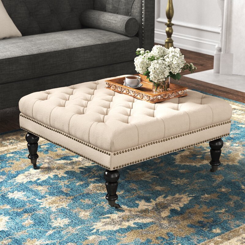 Square French Country Ottoman