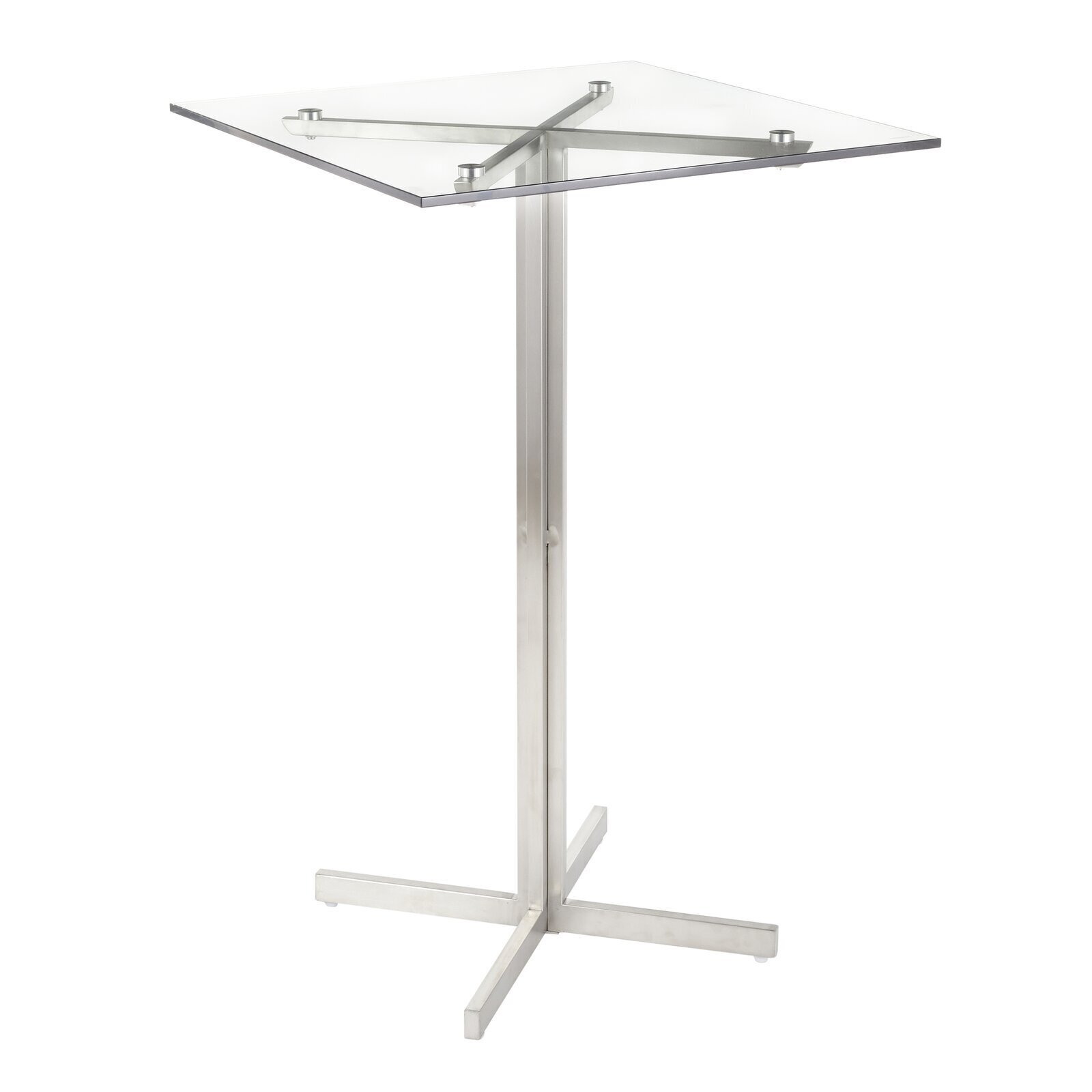 Square Glass High Top Table