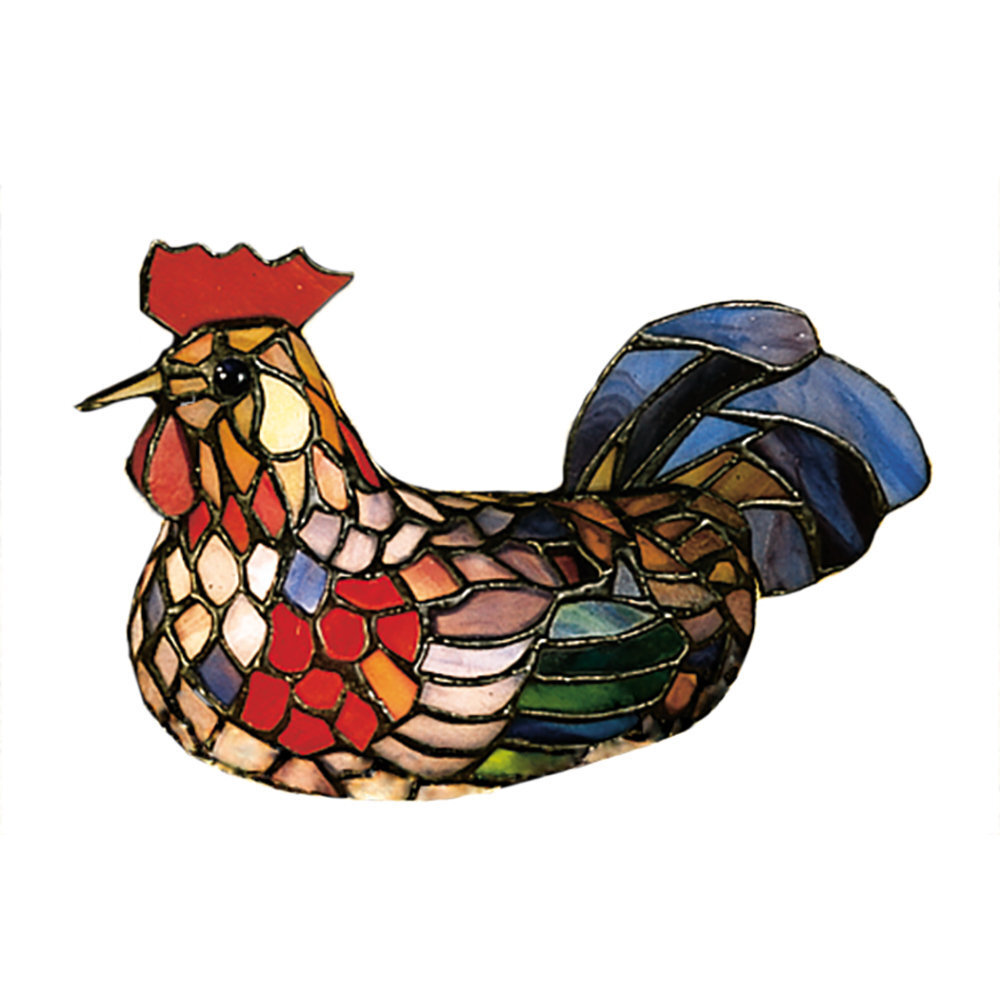 Stained glass broody chicken