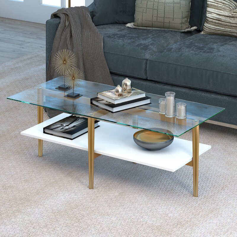 Stainless Steel Coffee Table With Storage