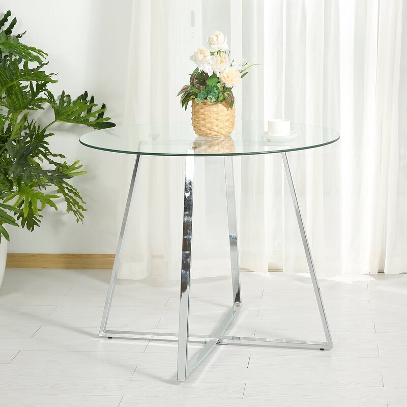 Stainless steel dining table