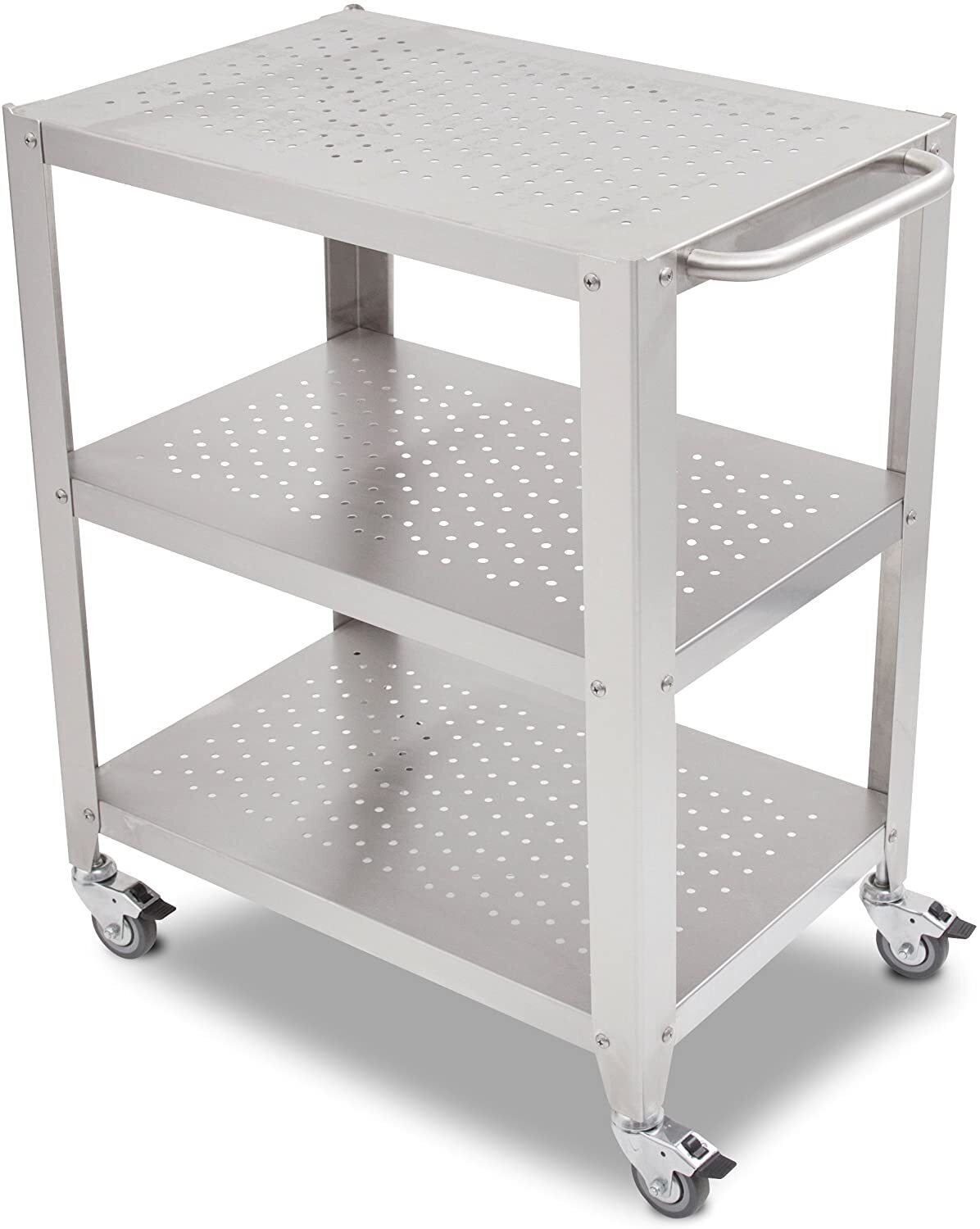 Stainless Steel Kitchen Cart With Cutting Board Top