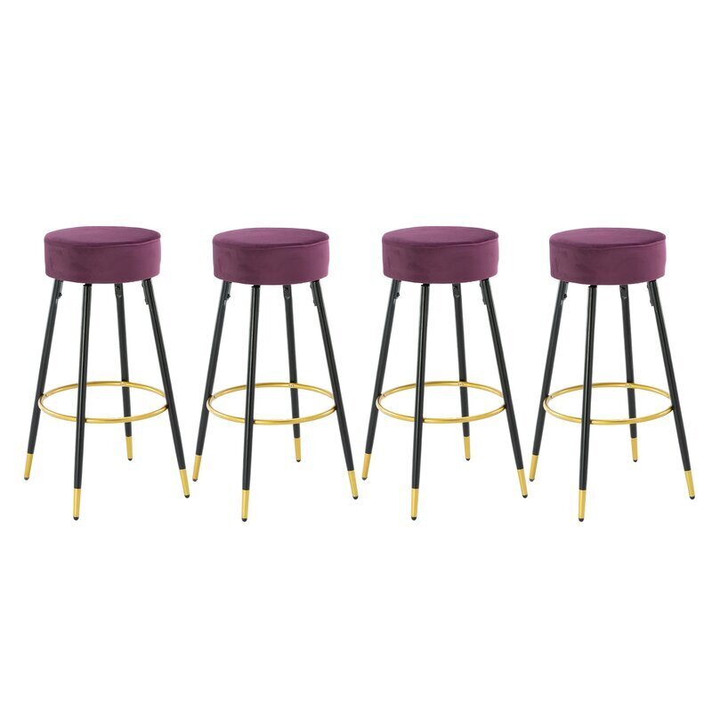 Standard Purple Bar Stools Set of 4