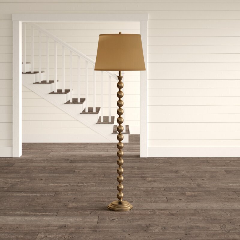 Statement antique brass floor lamp