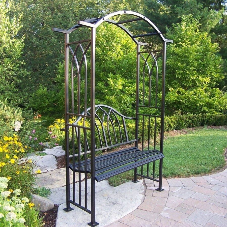 Steel Arbor with Bench
