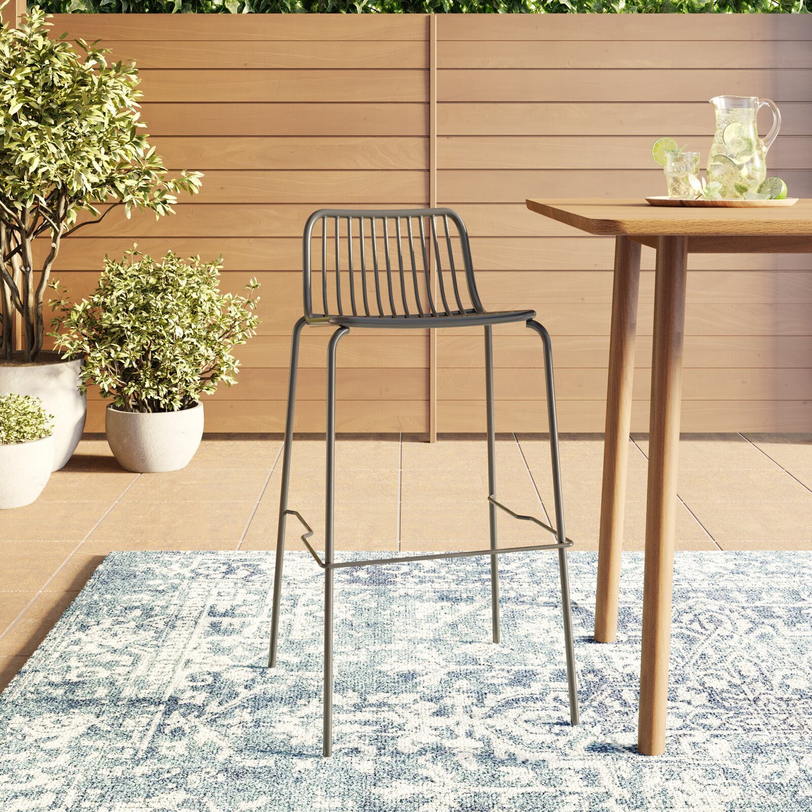 Steel modern outdoor stools