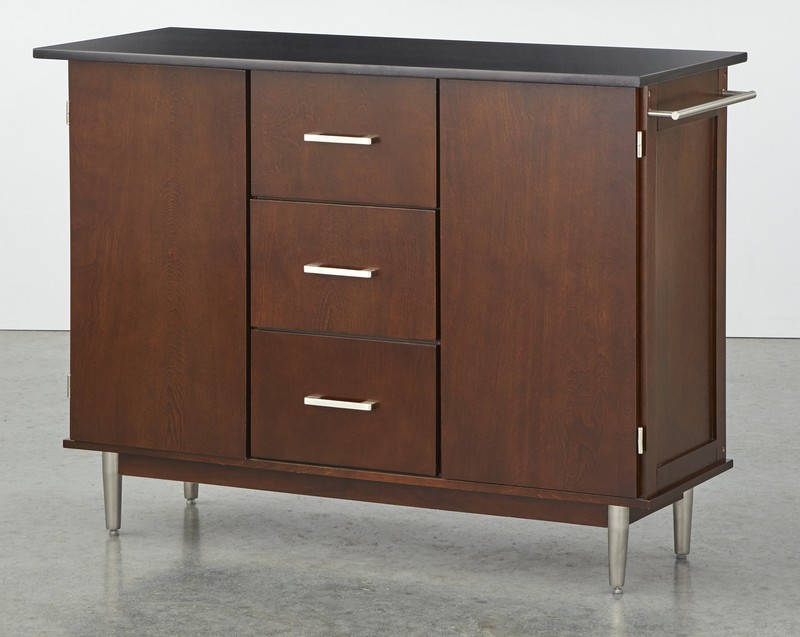 Stickley Vaughn Midcentury Kitchen Island with Granite Top