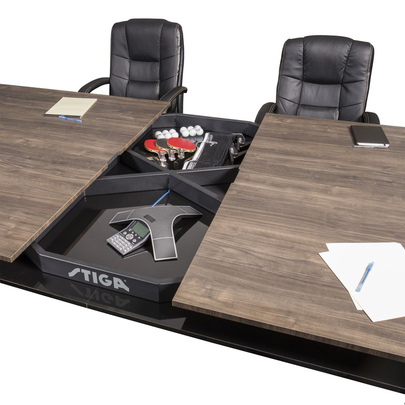 Stiga Indoor Conference Table Tennis Table with Paddles and Balls (19mm Thick)