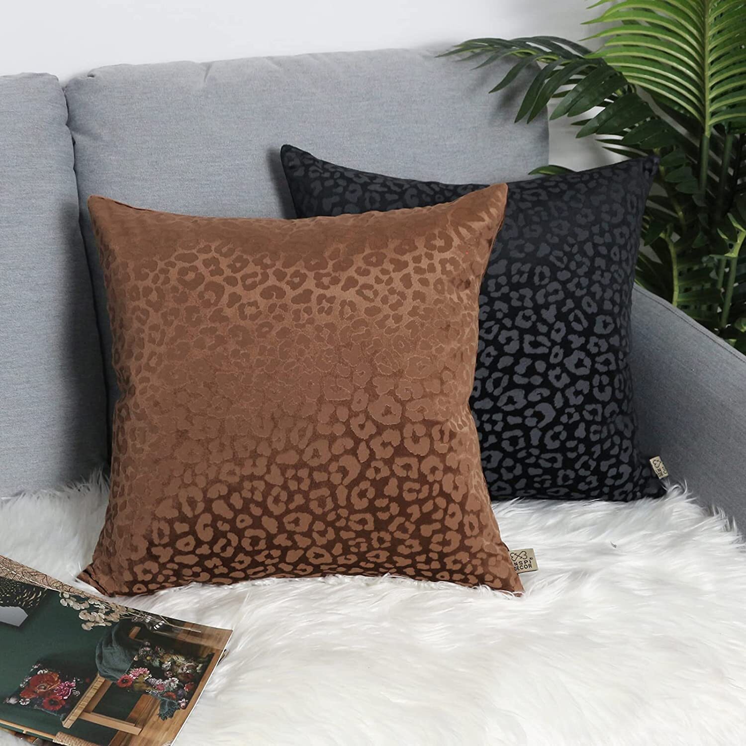 Stippled Leopard Pillows