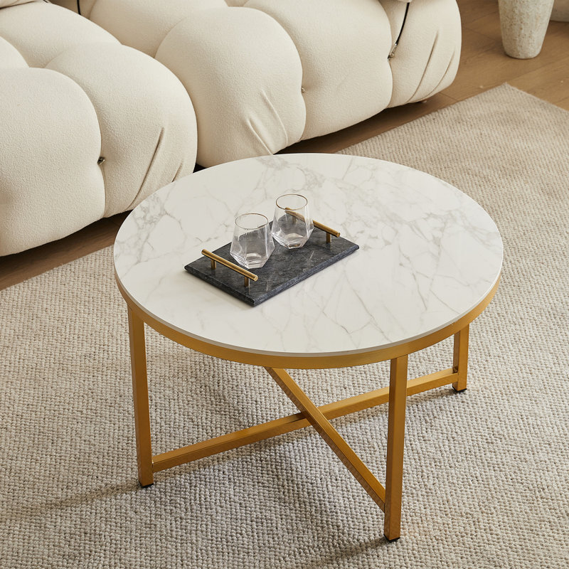 Stone Top Coffee Table Round