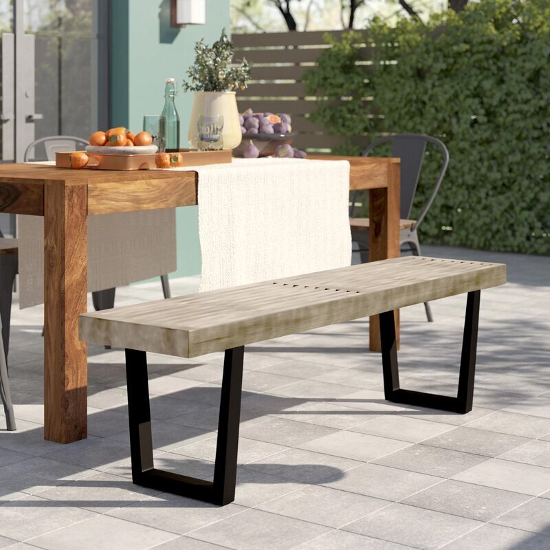 Stripped Back Outdoor Modern Bench
