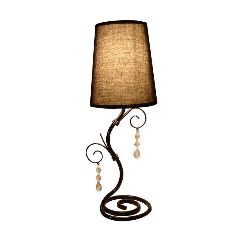 Stylish art nouveau lamp with a fabric shade