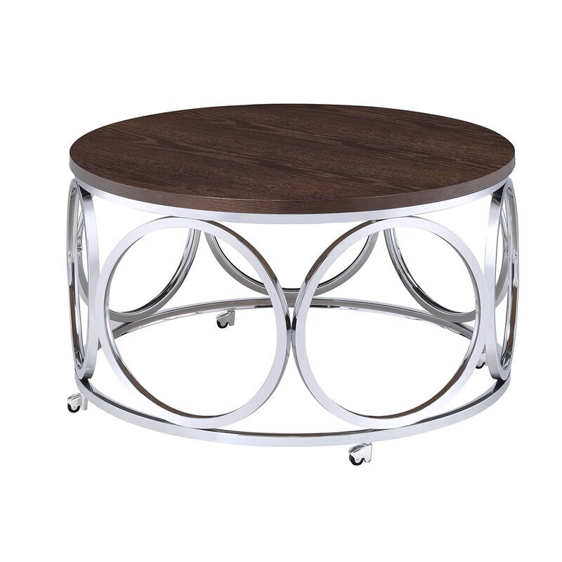 Stylish Chrome Round Coffee Table Base
